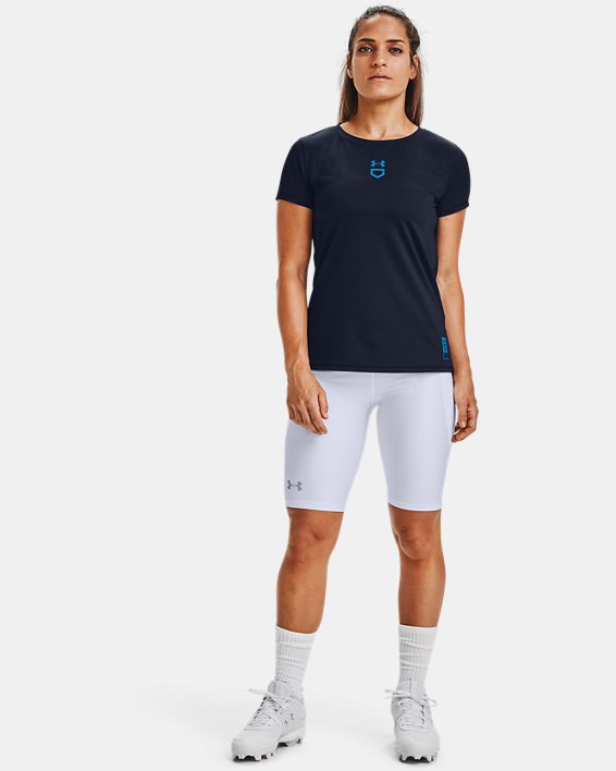Women's UA Softball Slider Shorts, White, pdpMainDesktop image number 0